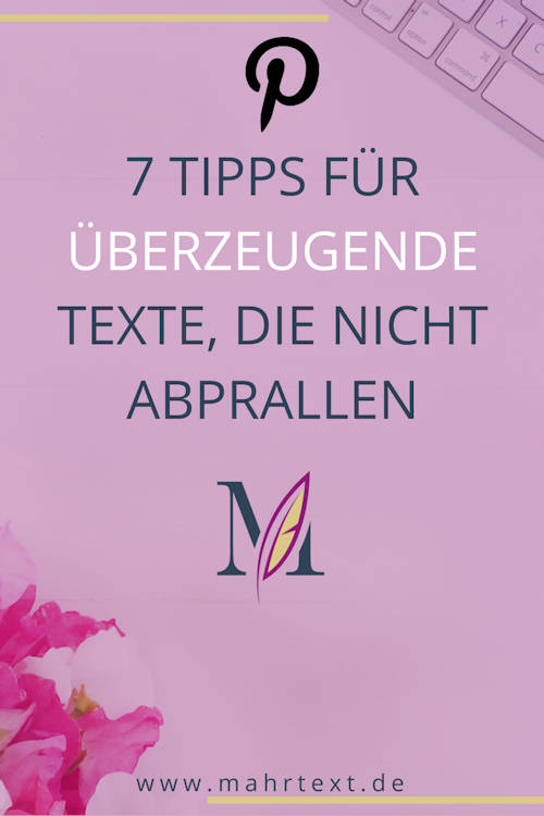 Pinterest-Grafik Überzeugende Texte 